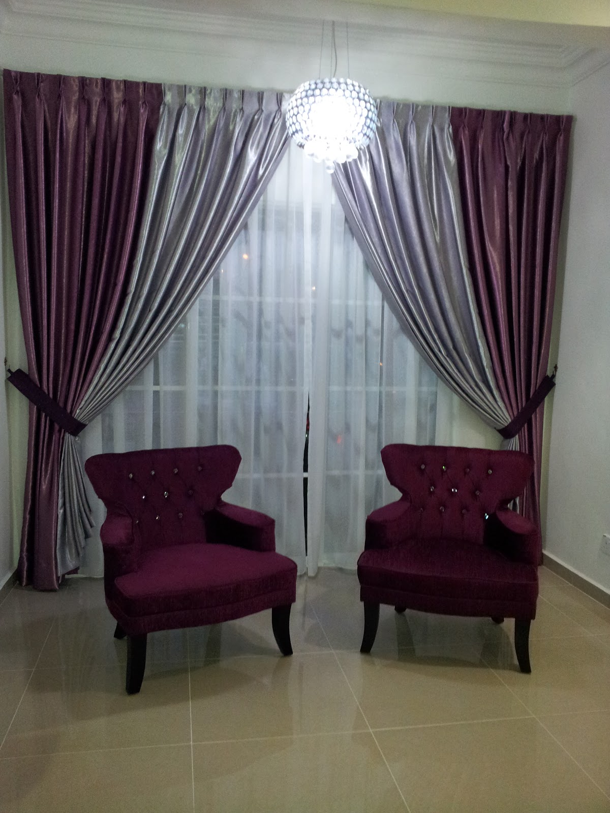 Mummy Zizou Zara Finally Langsir Kawin Purple Dan Grey Tempah Dari Lentera Creative Home Taman Equine