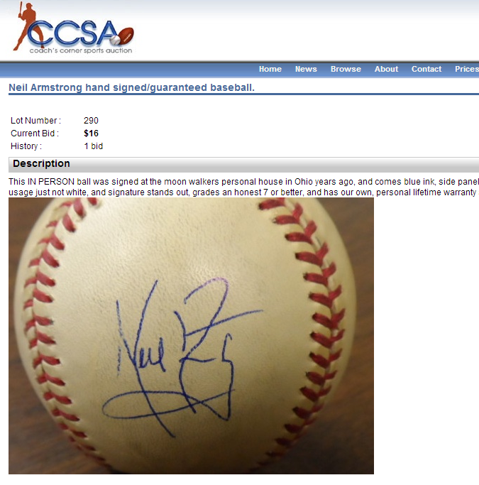 Steve Zarelli presents The Collecting Obsession Neil Armstrong signed