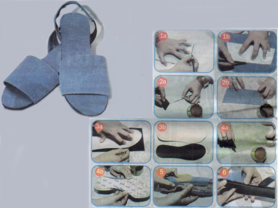 Cara Membuat Sandal Cantik Dari Jeans Usang Jendela Informasi