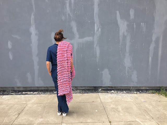 knitted rug happy french gang made in california san francisco