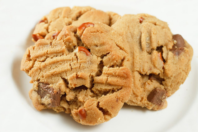 Toffee Pretzel Peanut Butter Cookies from Chef Dennis on KatrinasKitchen