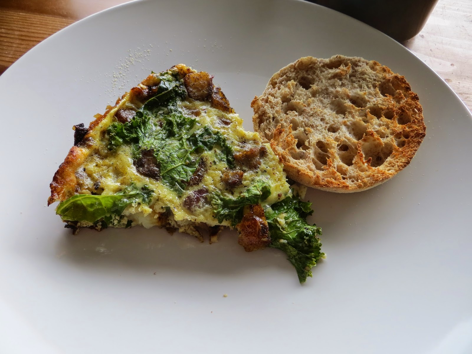 Eaten Before Plated Kale, Potato, Mushroom & Sausage Frittata