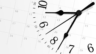 Clock on top of calendar