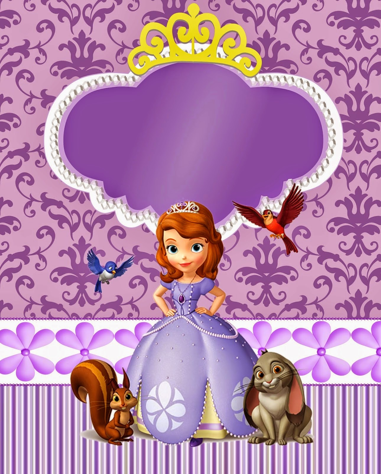 Sweet Sofia the First Free Printable  Labels.