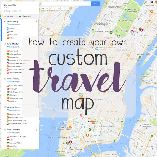 how to make a custom travel map