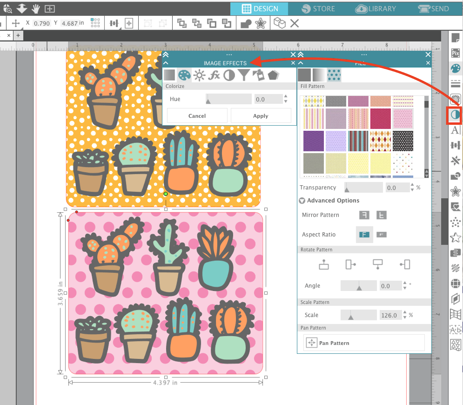 How to Fill Sticker Sheet Backgrounds with Patterns in Silhouette