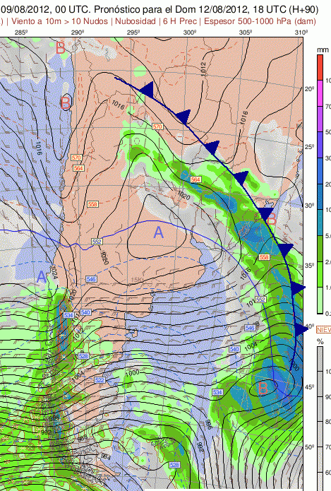 Meteorolog a Pr ctica Carta Prevista Para El Domingo 12 Agosto 2012 