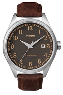 brown analog watch with brown strap