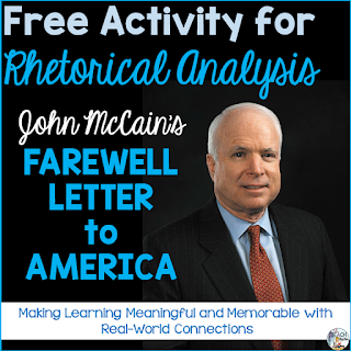 Farewell to America John McCain, Rhetorical Analysis