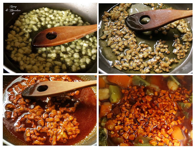 Refrito de ajo y pimentón Refrito de ajo y pimentón