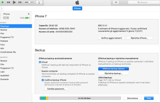 usare iCloud da iTunes iCloud da iTunes