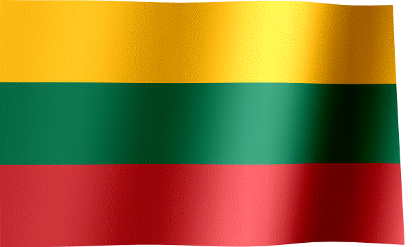 Waving Flag of Lithuania (Animated Gif)