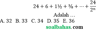 soal pg jumlah deret barisan