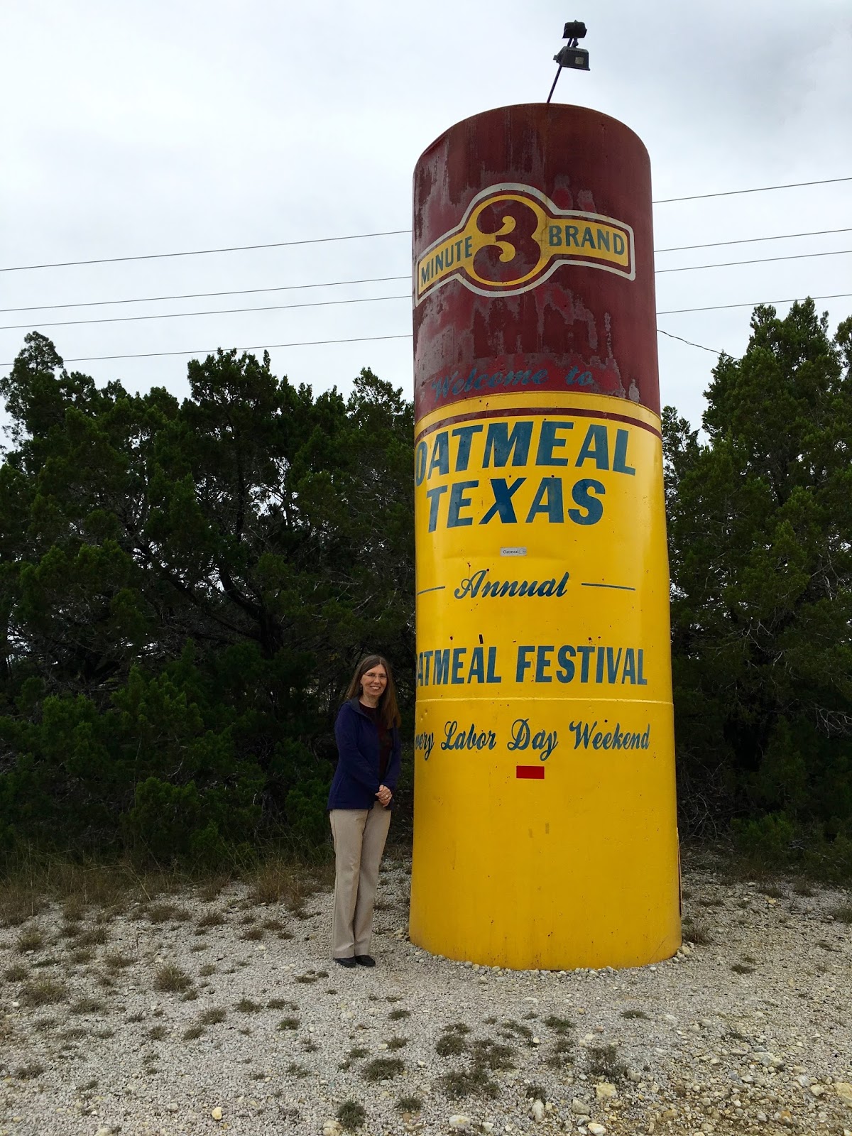 Birdie Snaps The Large Oatmeal Box in Oatmeal, Texas