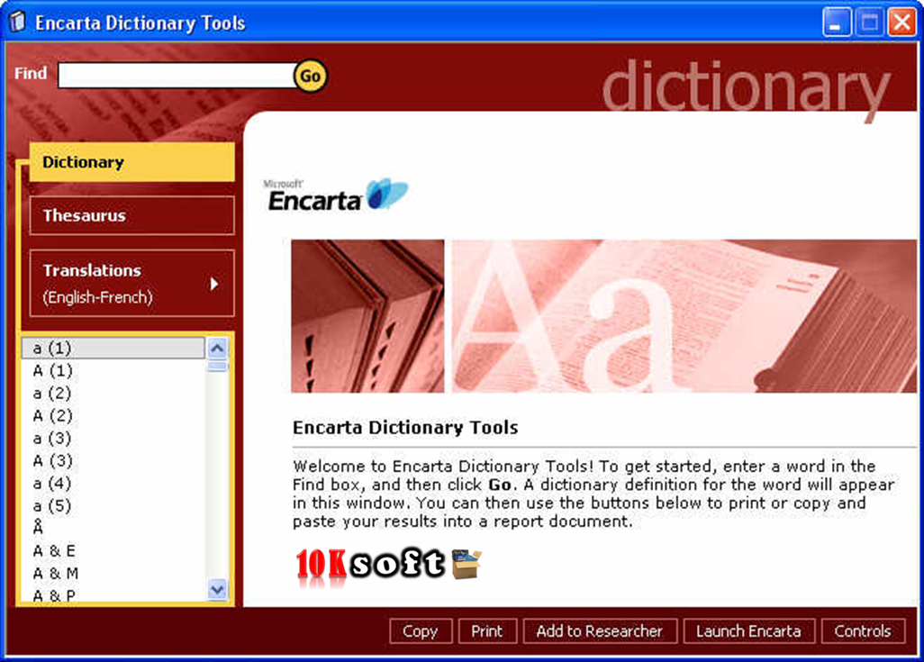 Microsoft Encarta Dictionary tool Microsoft Encarta Dictionary Free Download