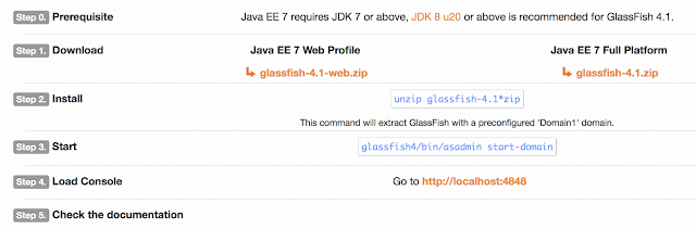 Download và cài đặt glassfish server. 