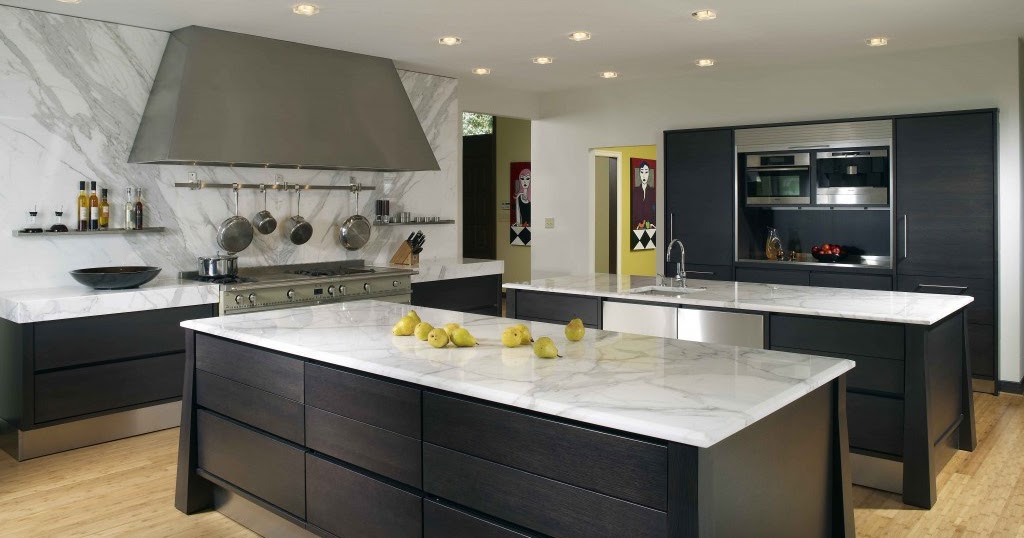 Desain Meja  Dapur  Dari Batu Marmer Untuk Rumah Minimalis