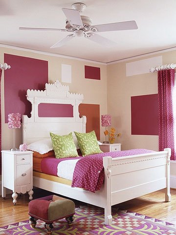 New Home Interior Design: Bright and Bold Girl's Room