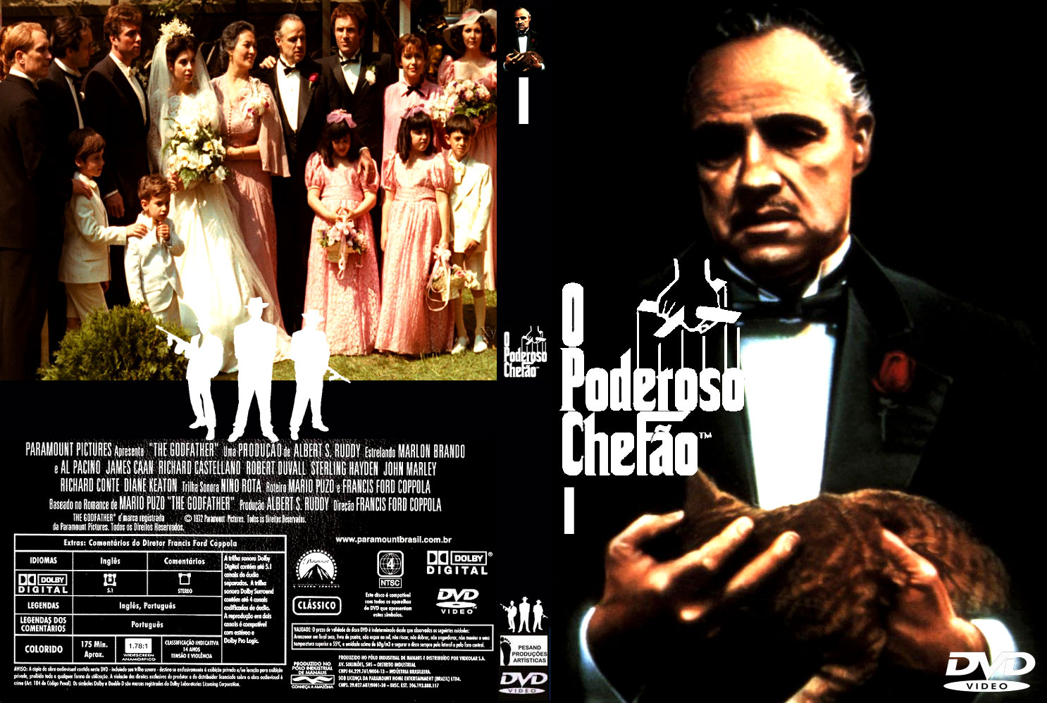 CAPAS EM SÉRIE: CAPA DVD - TRILOGIA - O PODEROSO CHEFÃO I,II,III