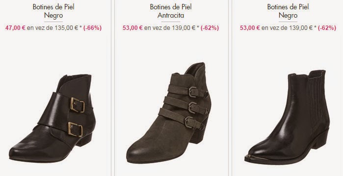Botines con tacón pequeño Ejemplos de botines con poco tacón en oferta
