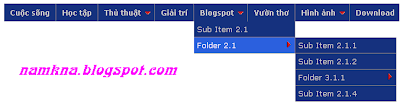 Cách tạo Drop Menu ngang xổ dọc xuống nhiều cấp liên tiếp cho blogspot Cách tạo Drop Menu ngang xổ dọc xuống nhiều cấp liên tiếp cho blogspot