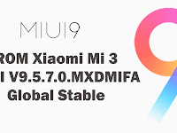 Download ROM Xiaomi Mi 3 MIUI V9.5.7.0.MXDMIFA Global Stable