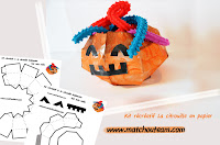 kit récréatif Halloween citrouille en papier