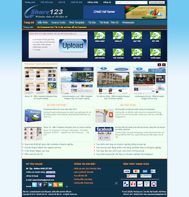 Share123.vn - Mẫu template blogspot đẹp và chuyên nghiệp
