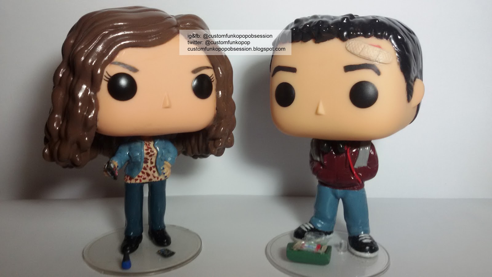 13 Reasons Why Custom Funko Pops of Hannah And Clay - Custom Funko Pop