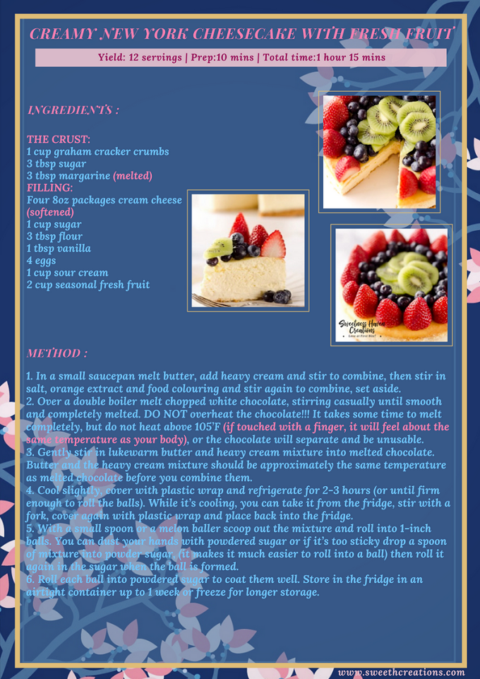 CREAMY NEW YORK CHEESECAKE WITH FRESH FRUIT RECIPE SHC 15 EASY DELISH SUMMER DESSERT RECIPES