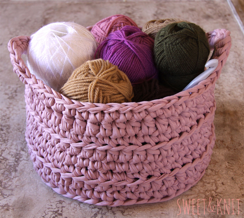 Sweet&Knit: Cesta de ganchillo XXL