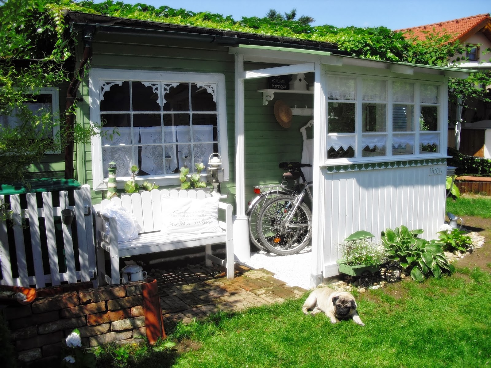 Shabby Landhaus VorherNacher&hellip;..Garten/Laube&hellip;..