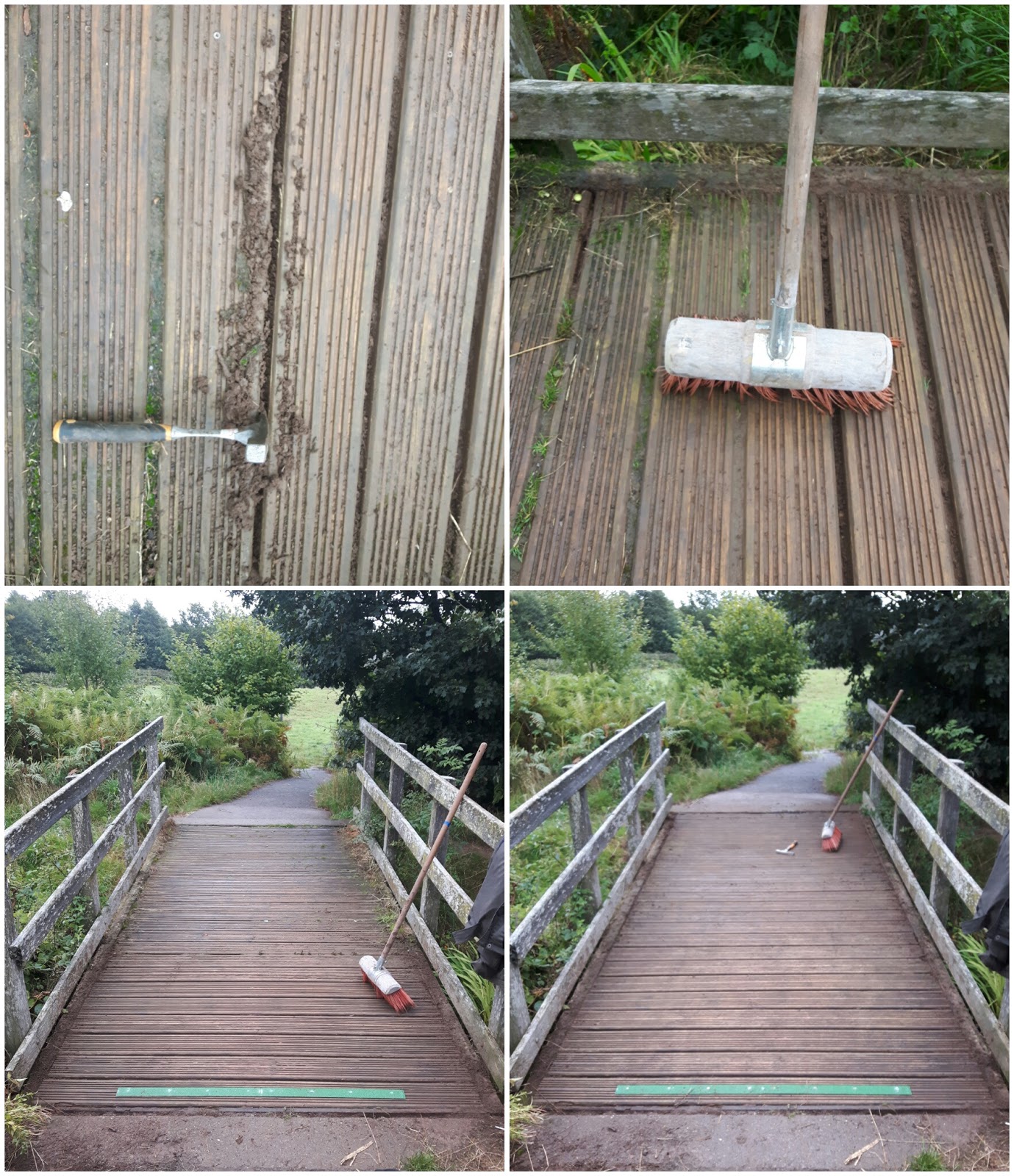 Friends of Henllys LNR Grip Strips on the bridges