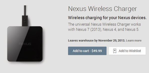 Nexus Wireless Charger for Nexus 5, 4, 7