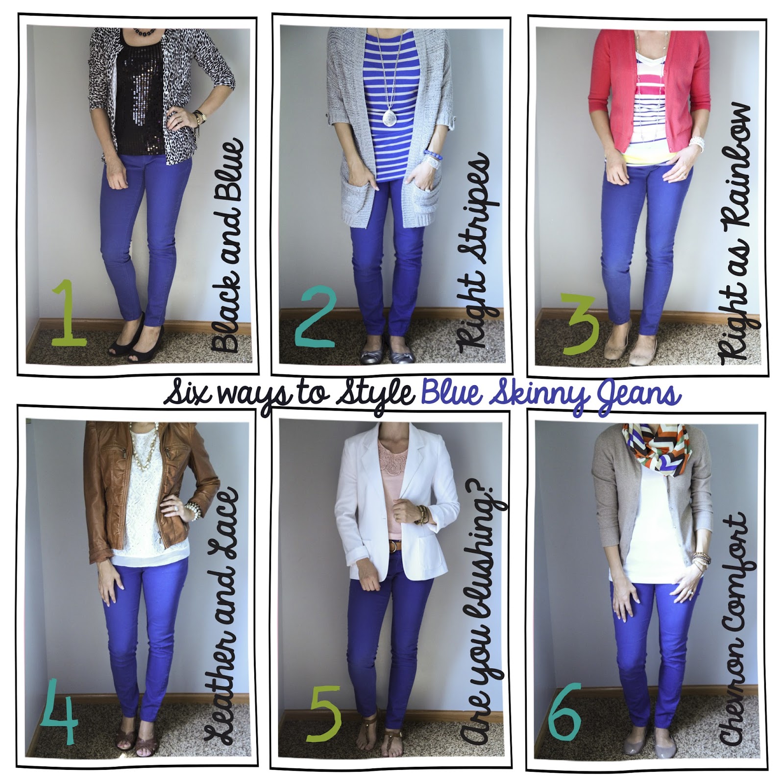 Tutor My Style: Six Ways to Style--Blue skinnies!