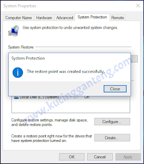 Tutorial Cara Membuat Restore Point di Windows 10