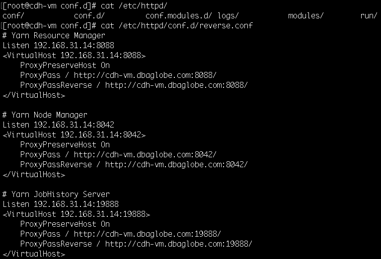 Donghua's Blog DBAGlobe Apache Reverse Proxy Example for Cloudera Yarn