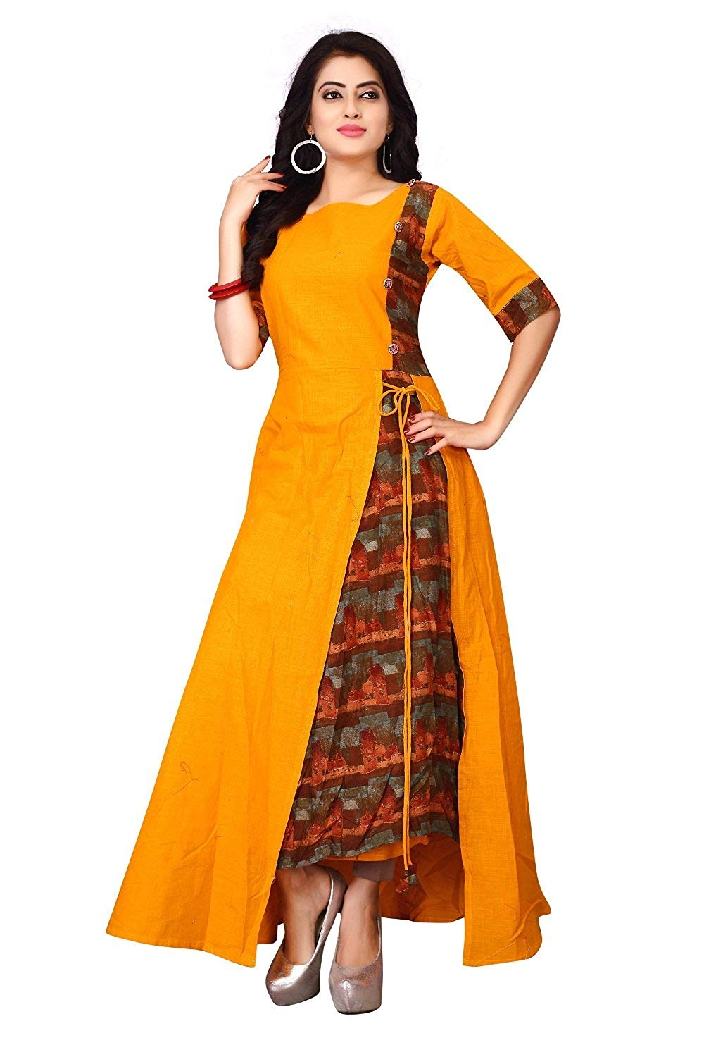 Women's Cotton Anarkali Kurti See N Buy