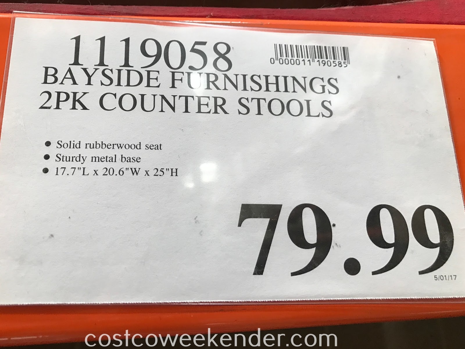 Bayside Furnishings CounterHeight Stools (2pack) Costco Weekender