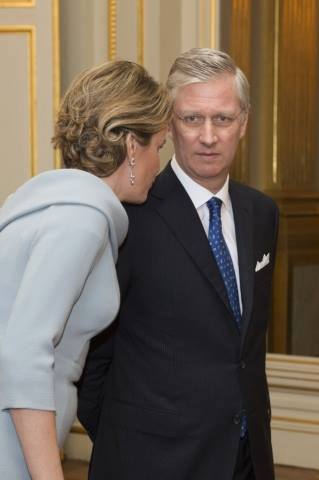 King Philippe and Queen Mathilde hosted a new year's reception for several representatives of the European Union
