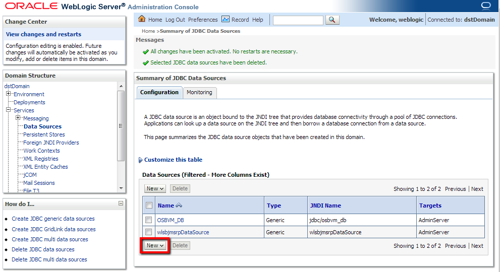 Simplifying SOA Creating a new Data Source in logic