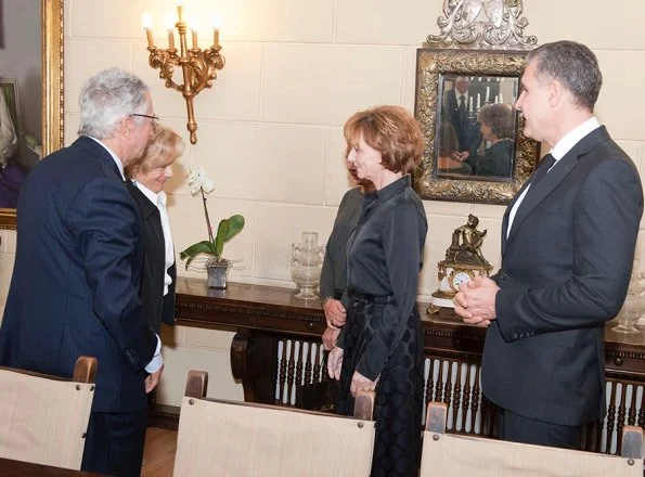 Princess Stephanie of Monaco met with Princess Margareta and Prince Radu of Romania at Elisabeta Palace, Bucharest