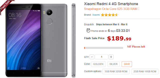  كوبون تخفيض على هاتف Xiaomi Redmi 4 4G من موقع GearBest  Call%2Bphone