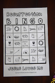 Resurrection bingo for kid's church printable
