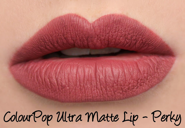 ColourPop Ultra Matte Lip - Perky Swatches & Review