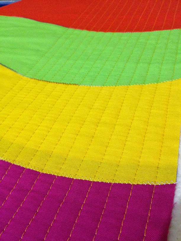 Simple straight line quilting