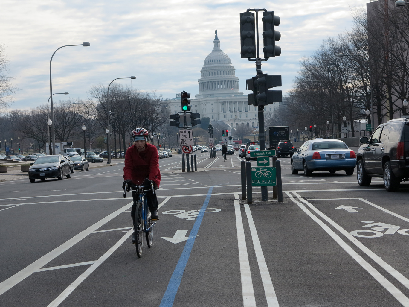bike lanes on Penn Ave.