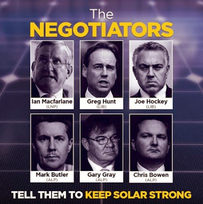 Negotiators of the Renewable Energy Target - MacFarlane, Hunt, Hockey, Butler, Gray and Bowen