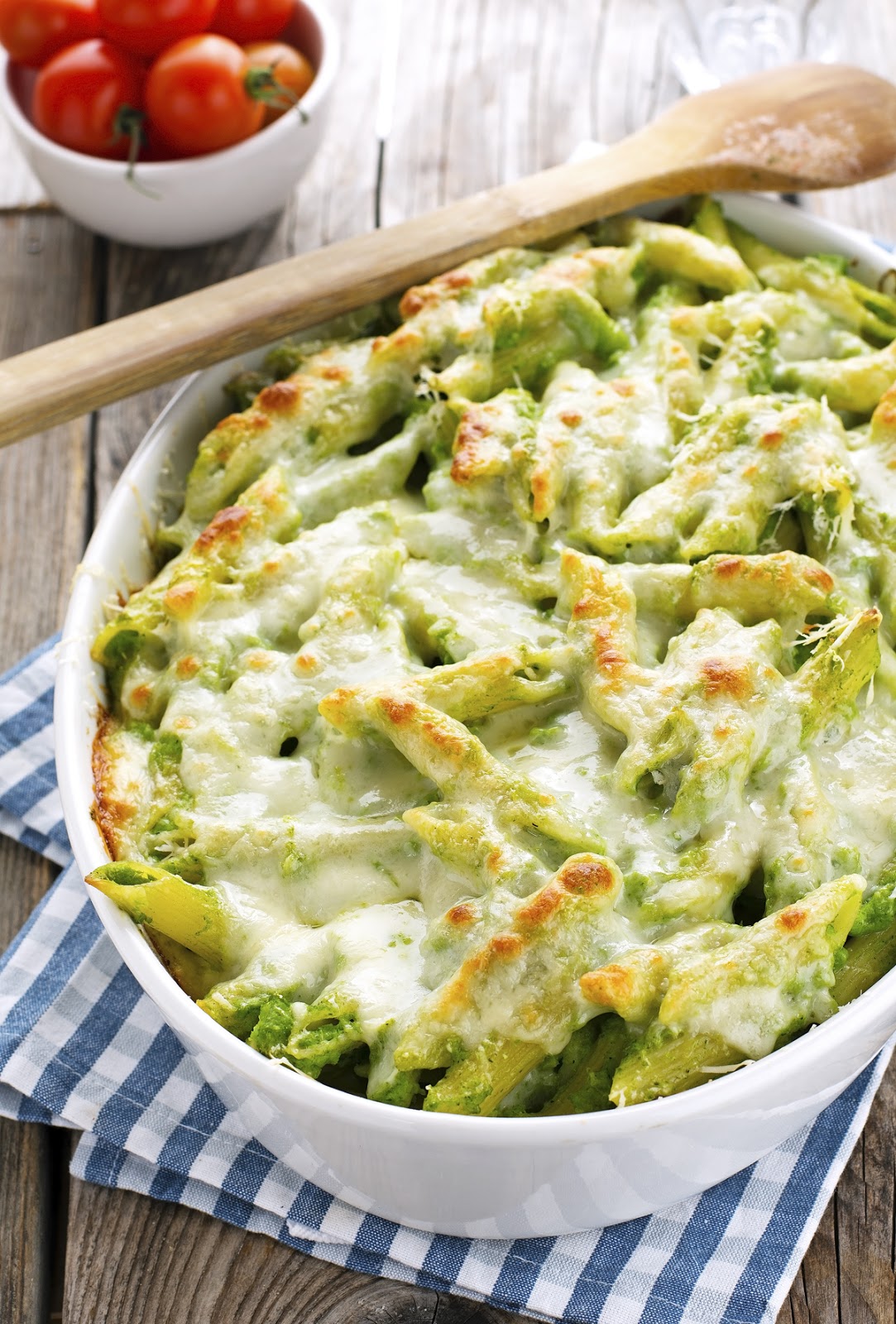 Creamy Baked Ziti with Broccoli and Provolone
