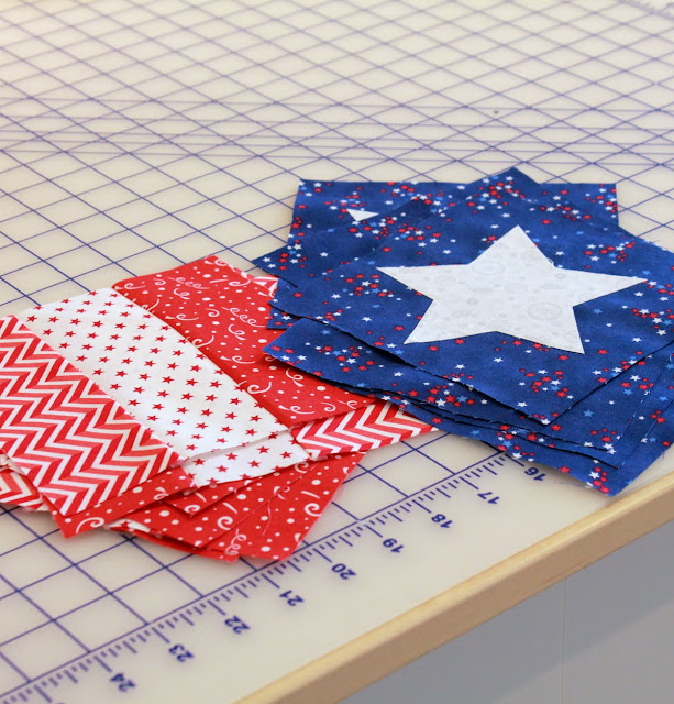 Stars and Stripes free PDF pattern for a quick and easy table runner